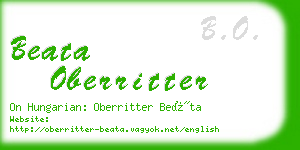 beata oberritter business card